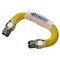 Flextron Gas Line Hose 5/8'' O.D.x12'' Len 1/2" FIP Fittings Yellow Coated Stainless Steel Flexible Connector FTGC-YC12-12B - alternate 1